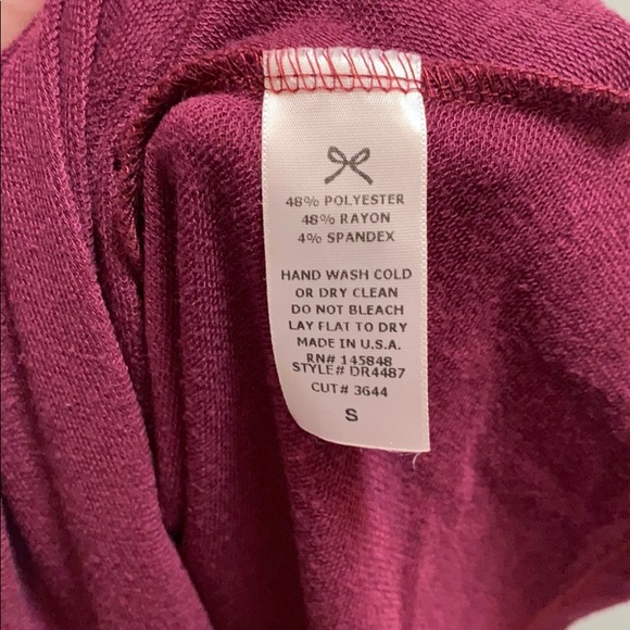 Burgundy Stretchy A-Line Dress - Picture 4 of 4